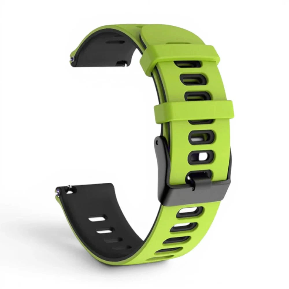 Bracelet Rhythm silicone vert, vue de profil - Garmin Quick Release 20mm | Clipz-it