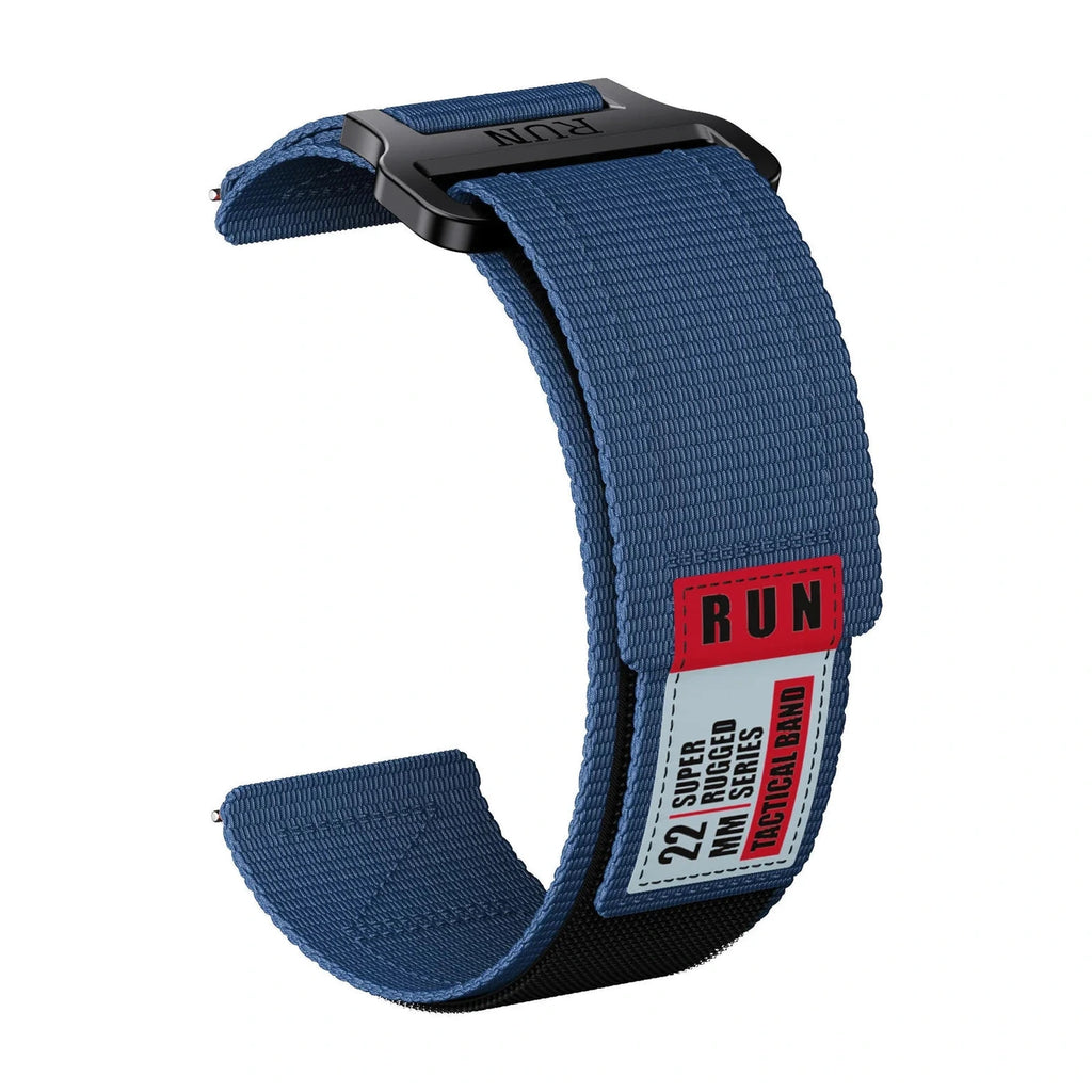 Rugged taktiskt nylonarmband, blått - Garmin Quick-Release 20 mm | Clipz-it