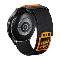 Rugged taktiskt nylonarmband, svart, vy 2 - Garmin Quick-Release 20 mm | Clipz-it