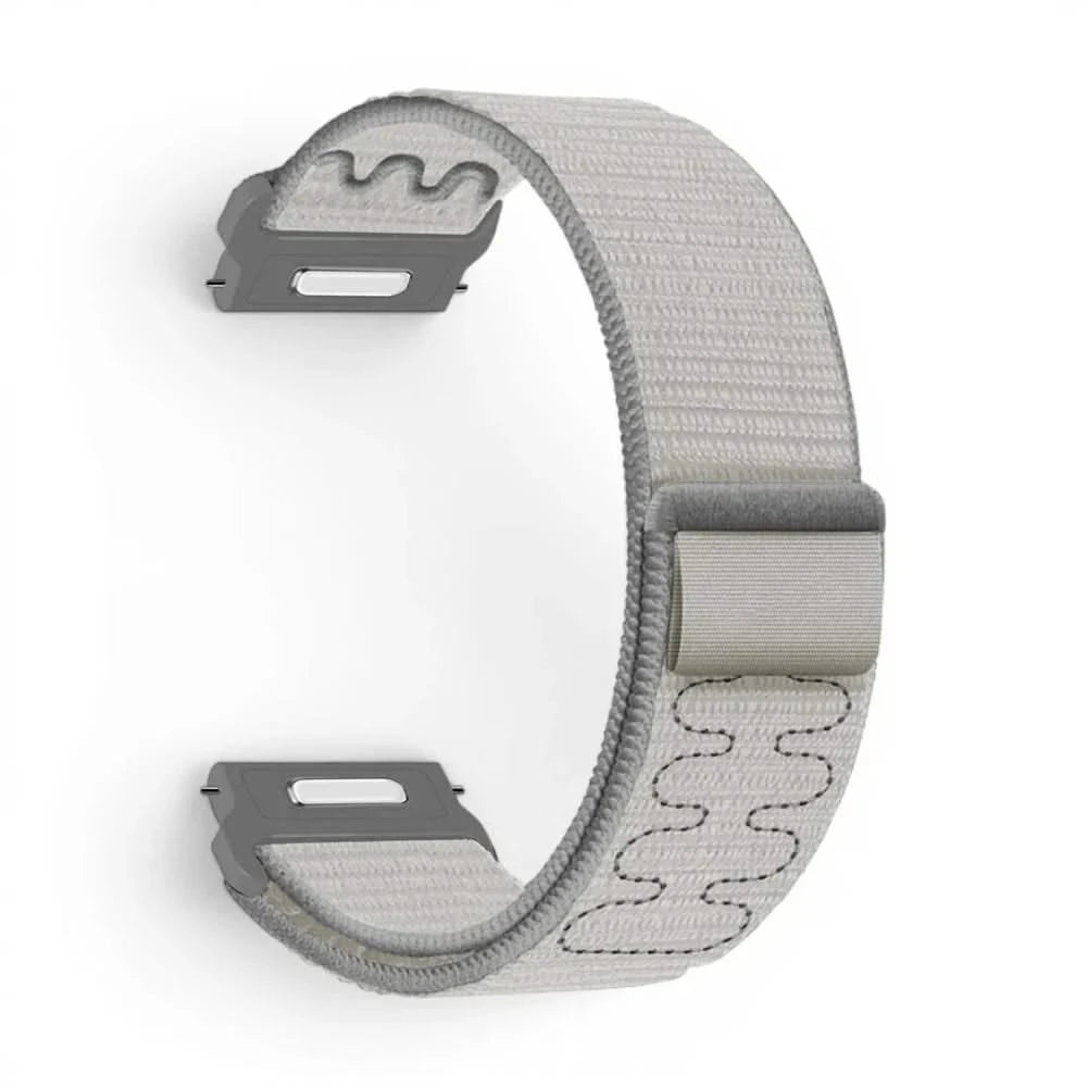Bracelet Weave nylon tressé gris, vue de profil - Garmin Quick Release 20mm | Clipz-it