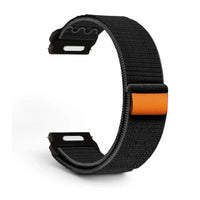 Bracelet Weave nylon tressé noir, vue de dos - Garmin Quick Release 20mm | Clipz-it