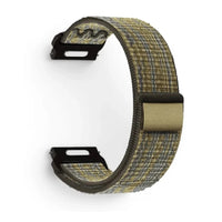 Bracelet Weave nylon tressé vert militaire, vue de profil - Garmin Quick Release 20mm | Clipz-it