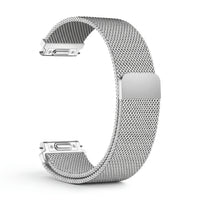 Bracelet Alvéole milanais acier argent, vue de profil - Garmin Quick Release 22mm | Clipz-it