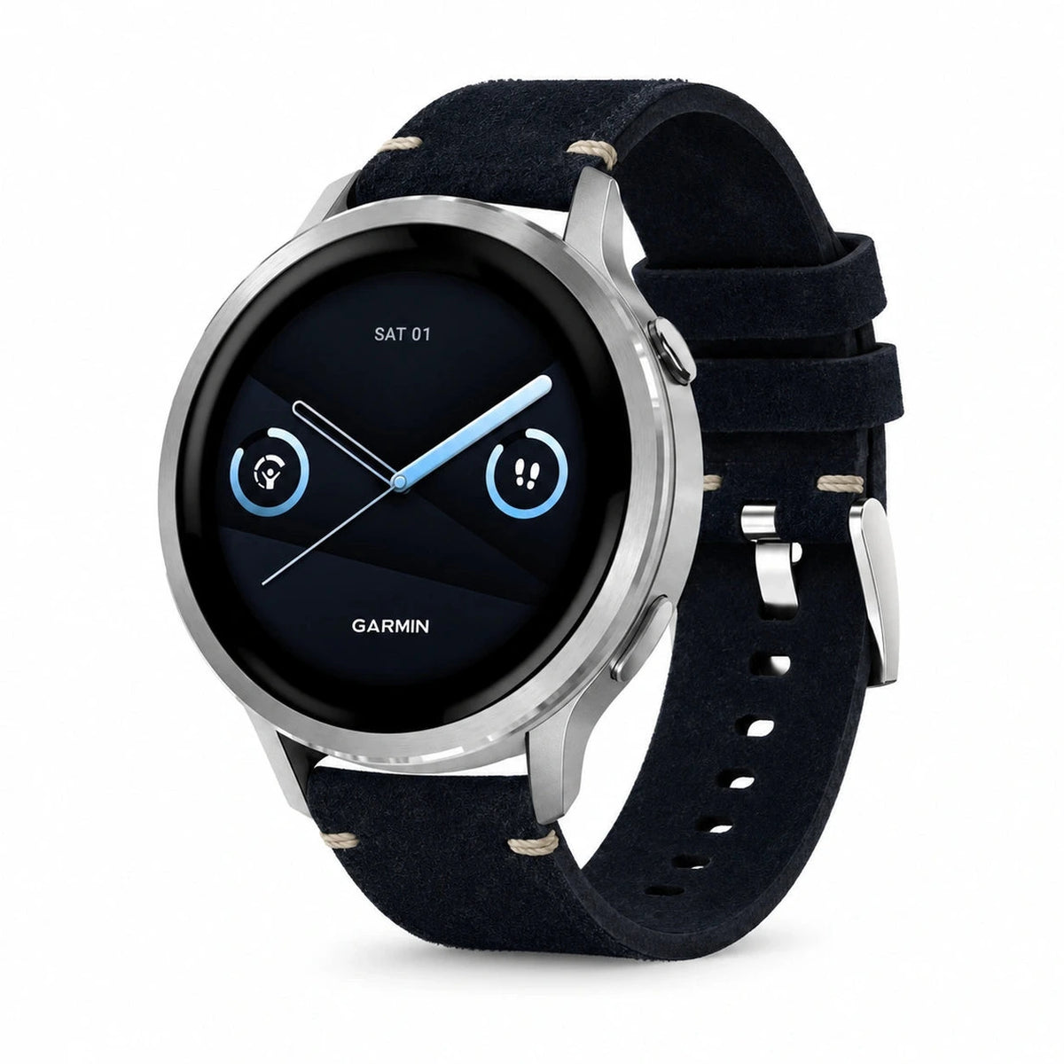 Correa Camden de ante nobuk negro - Garmin Quick Release 22 mm | Clipz-it