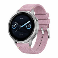 Bracelet Camden daim nubuck rose pale - Garmin Quick-Release 22mm | Clipz-it