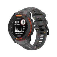Lumen silicone strap, graphite, front view - Garmin Quick Release 22mm