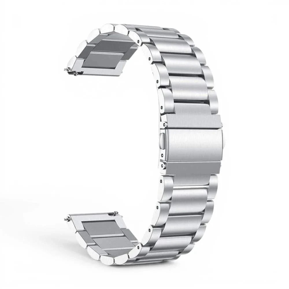 Bracelet Maillon acier inoxydable acier argenté, vue de dos - Garmin Quick Release 22mm | Clipz-it