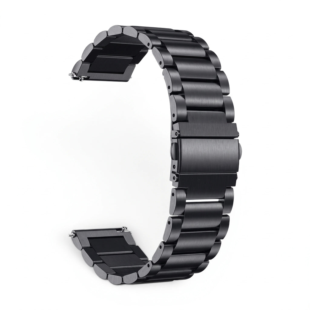 Bracelet Maillon acier inoxydable noir, vue de dos - Garmin Quick Release 22mm | Clipz-it