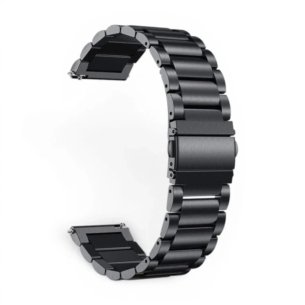Bracelet Maillon acier inoxydable noir, vue de dos - Garmin Quick Release 22mm | Clipz-it
