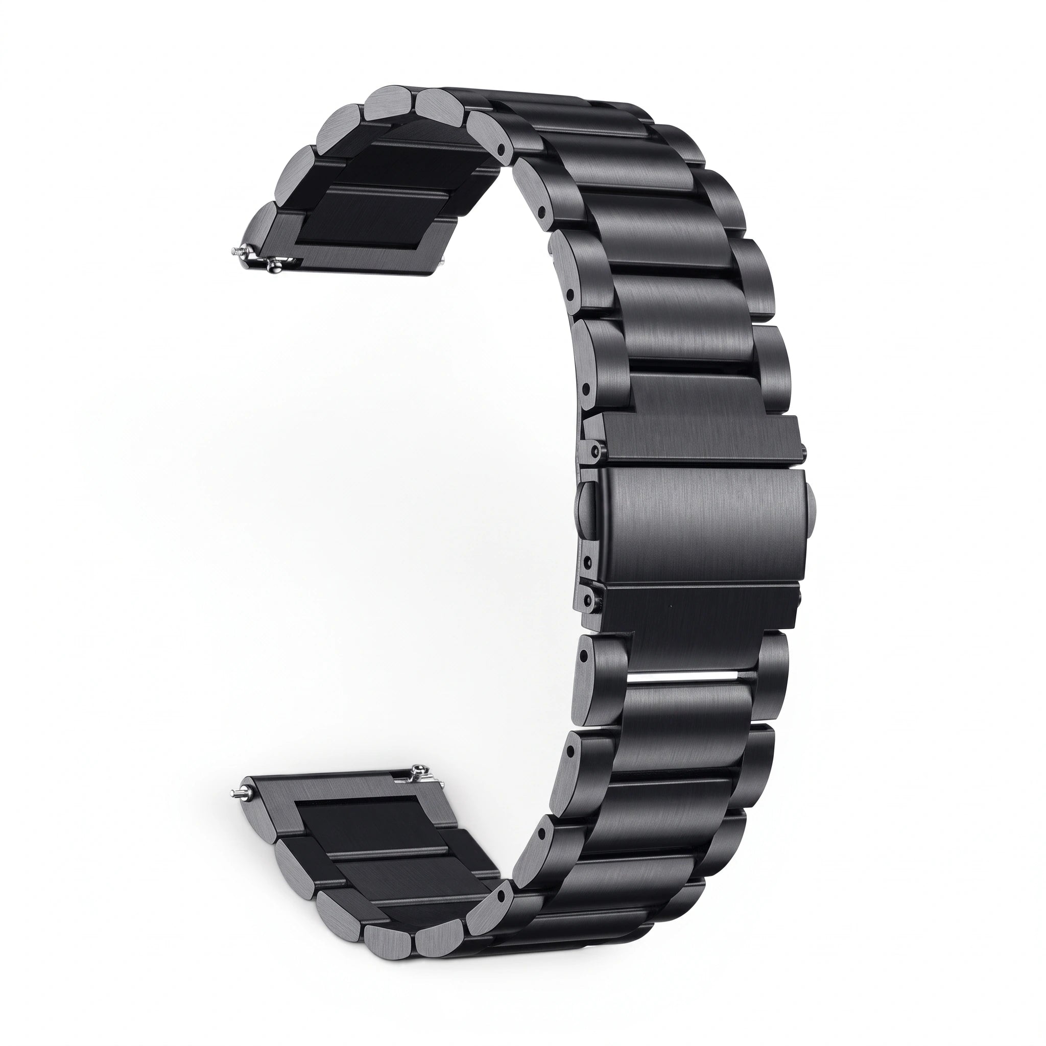 Bracelet Maillon acier inoxydable noir, vue de dos - Garmin Quick Release 22mm | Clipz-it