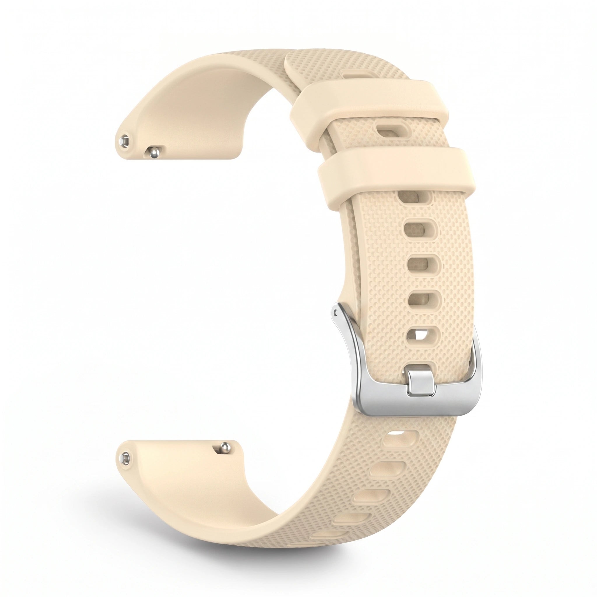 Bracelet Motion silicone beige, vue de profil - Garmin Quick Release 22mm | Clipz-it