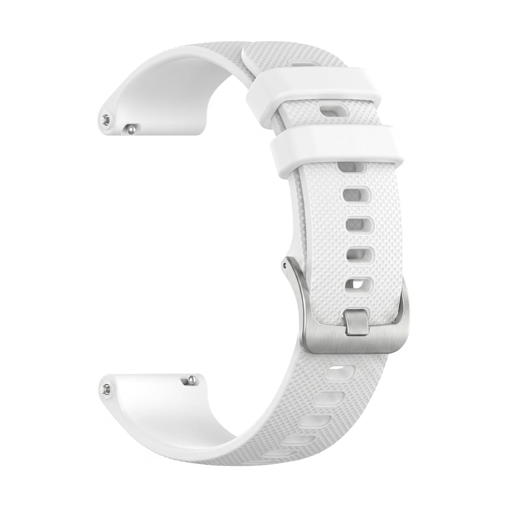 Bracelet Motion silicone blanc, vue de profil - Garmin Quick Release 22mm | Clipz-it