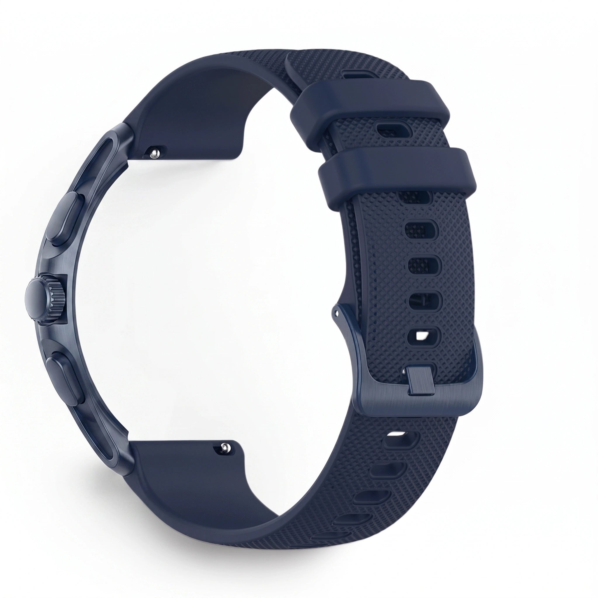 Bracelet Motion silicone bleu, vue de profil - Garmin Quick Release 22mm | Clipz-it