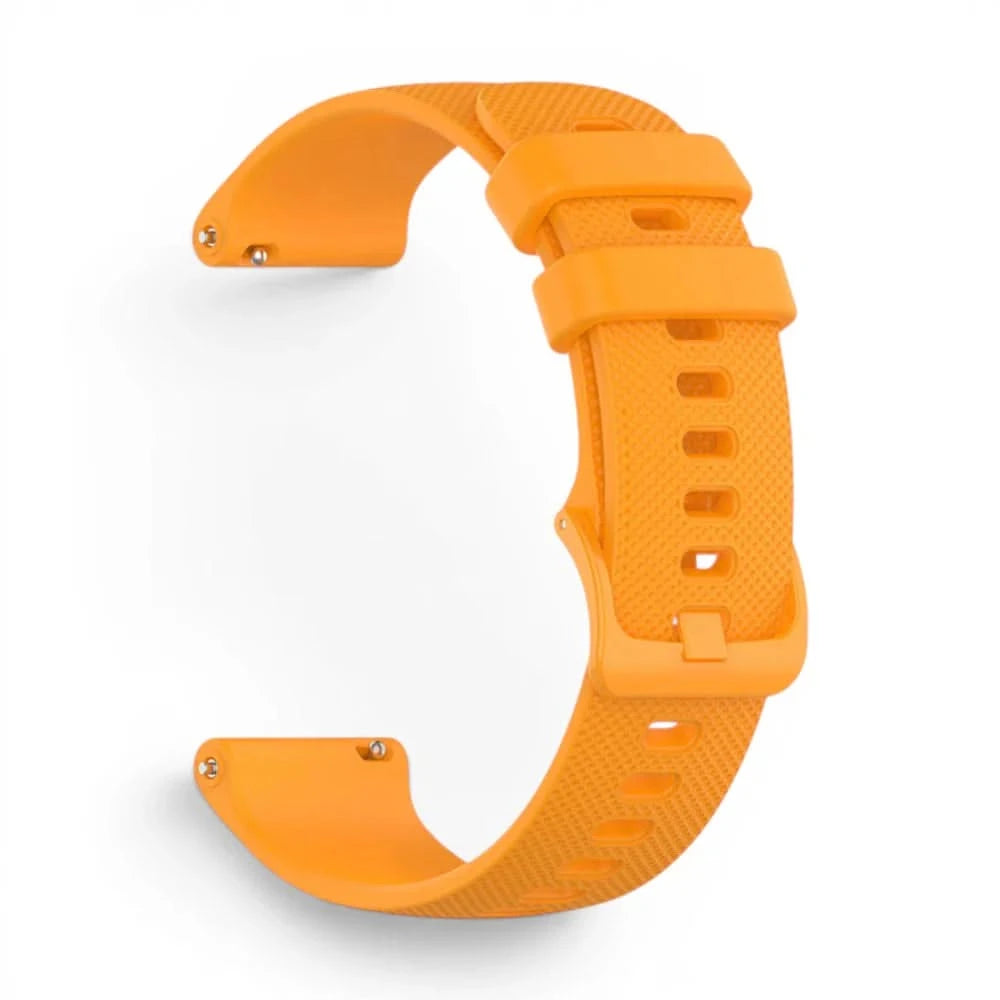 Bracelet Motion silicone orange, vue de profil - Garmin Quick Release 22mm | Clipz-it