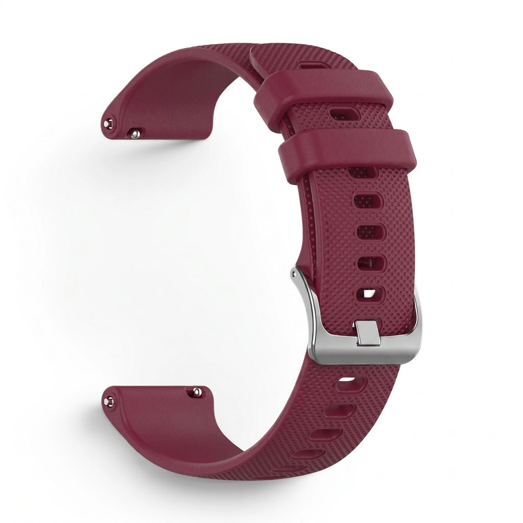 Bracelet Motion silicone rouge, vue de profil - Garmin Quick Release 22mm | Clipz-it