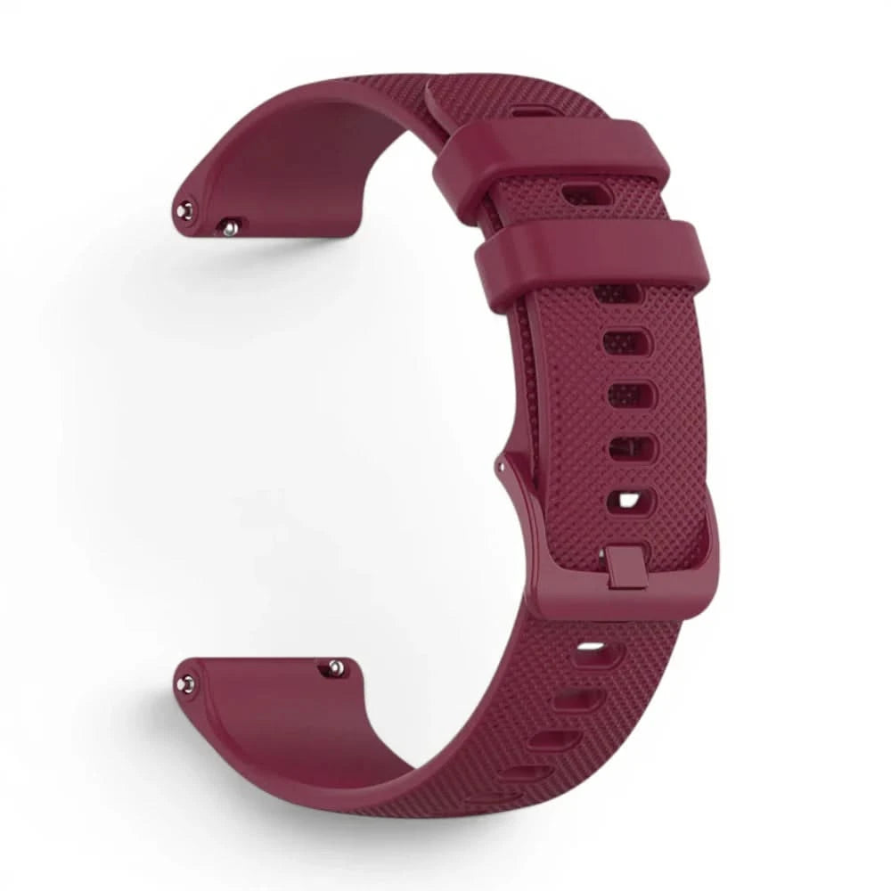 Bracelet Motion silicone rouge, vue de profil - Garmin Quick Release 22mm | Clipz-it