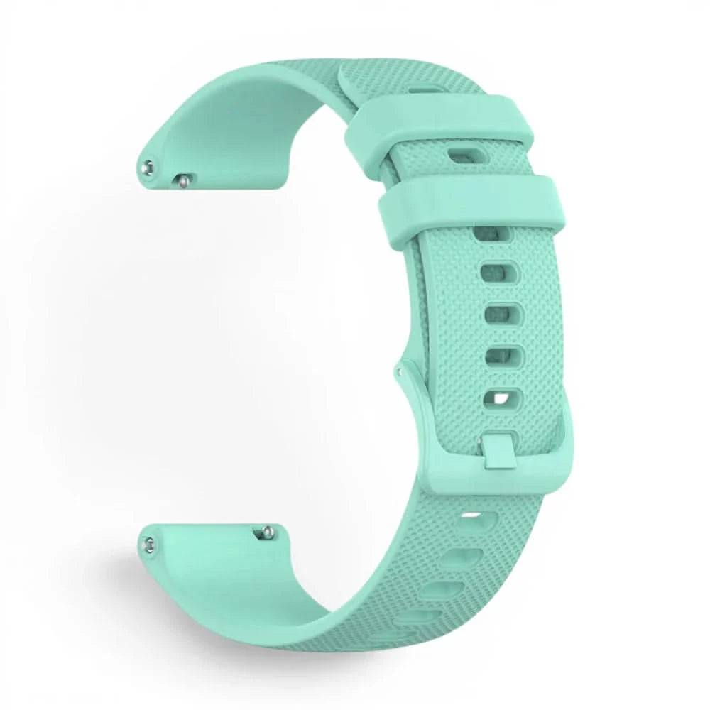Bracelet Motion silicone turquoise, vue de profil - Garmin Quick Release 22mm | Clipz-it
