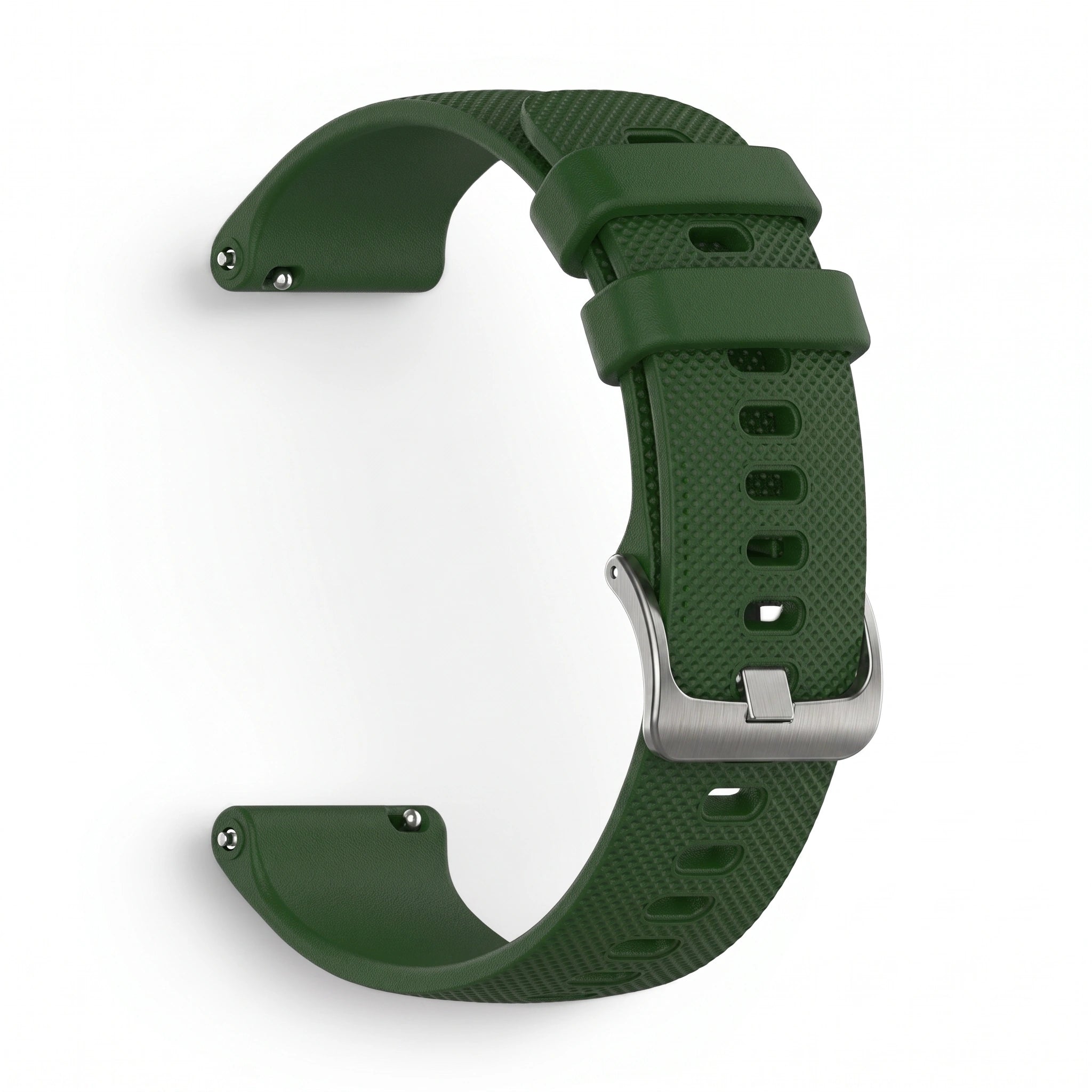 Bracelet Motion silicone vert, vue de profil - Garmin Quick Release 22mm | Clipz-it