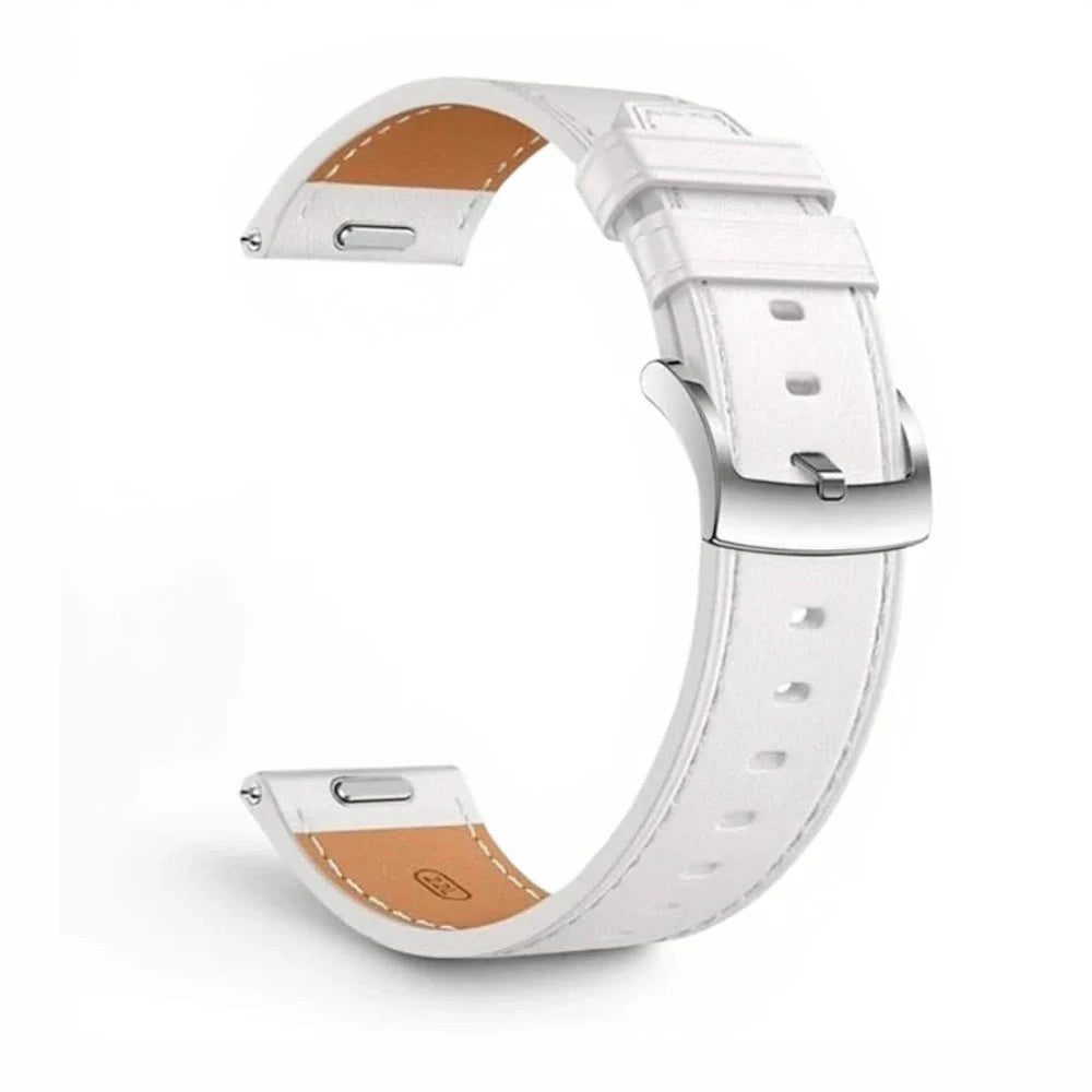 Urrem Nappa i læder, hvid, set fra siden - Garmin Quick Release 22 mm | Clipz-it
