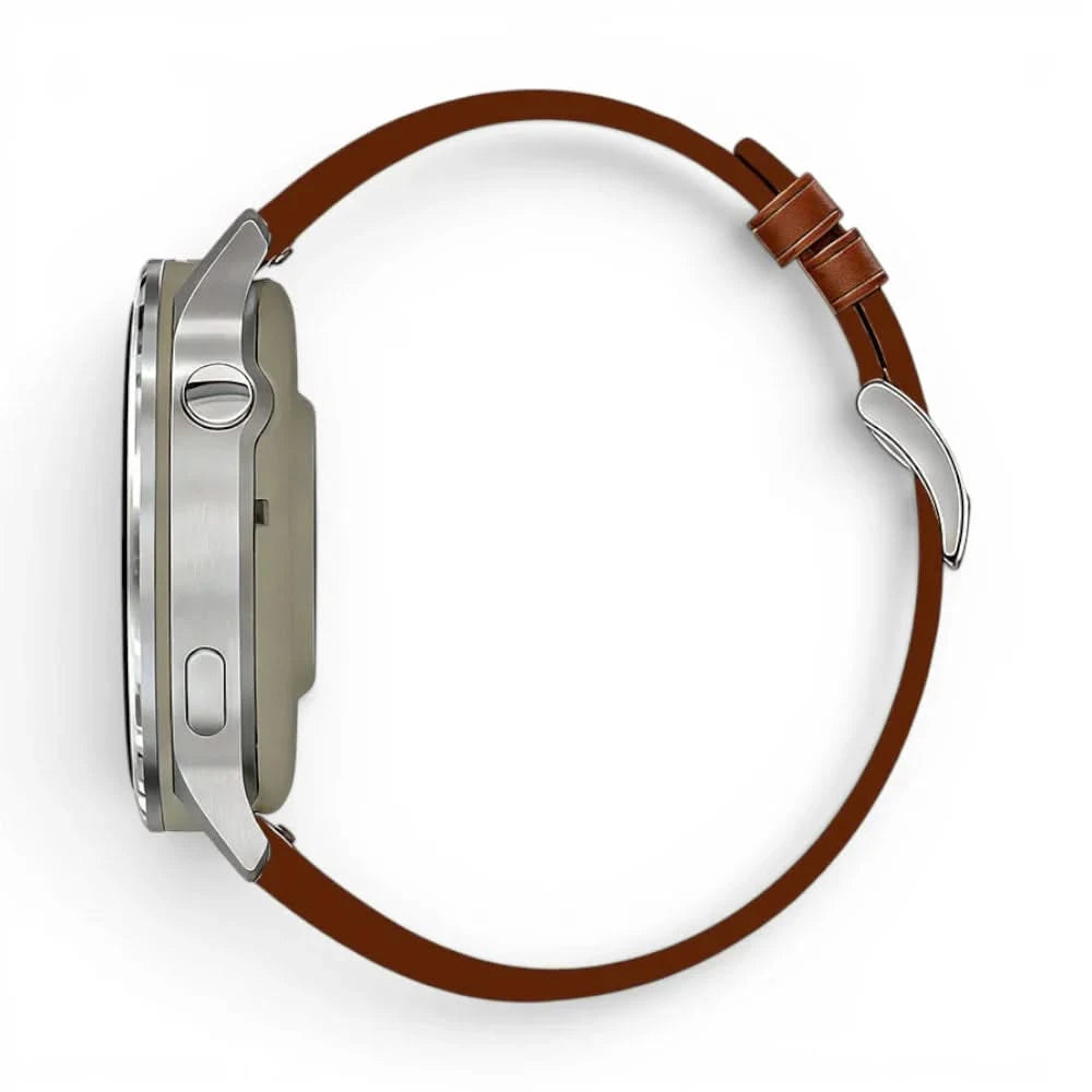 Urrem Nappa i læder, brun, set bagfra - Garmin Quick Release 22 mm | Clipz-it