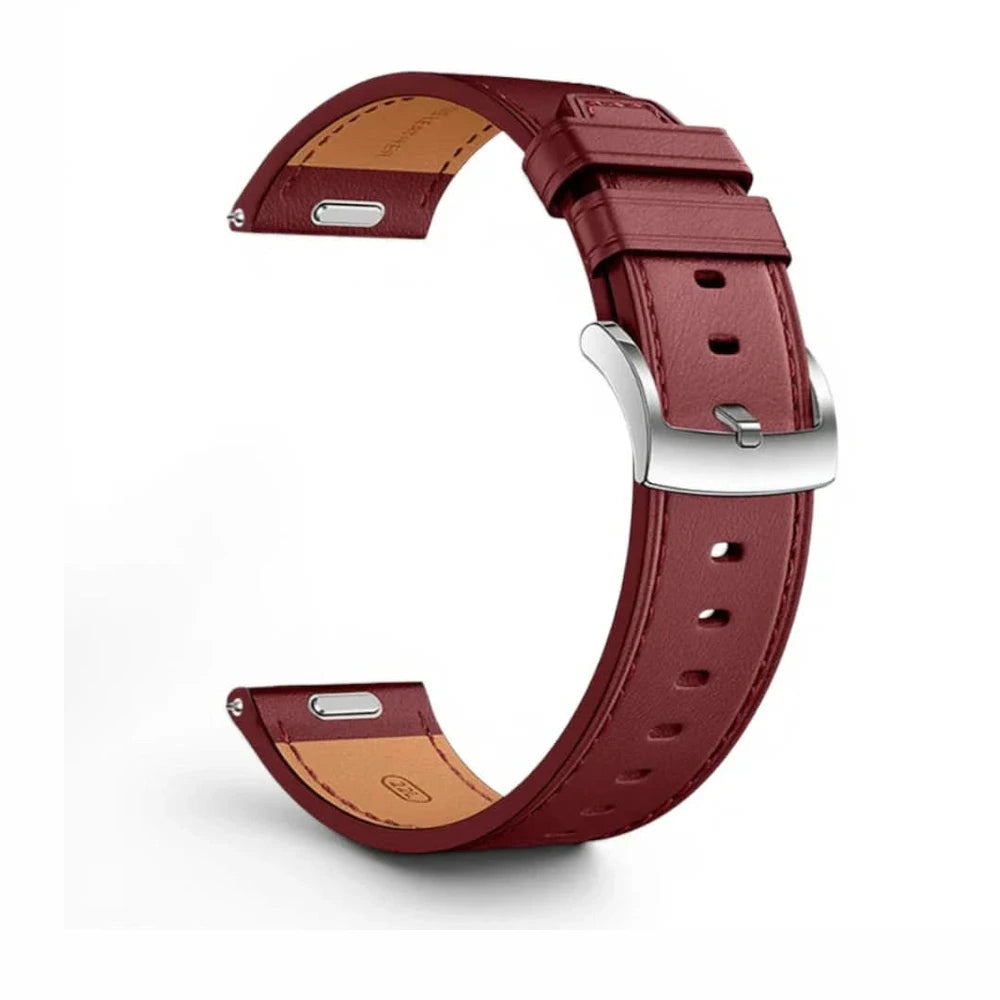 Urrem Nappa i læder, rød, set fra siden - Garmin Quick Release 22 mm | Clipz-it