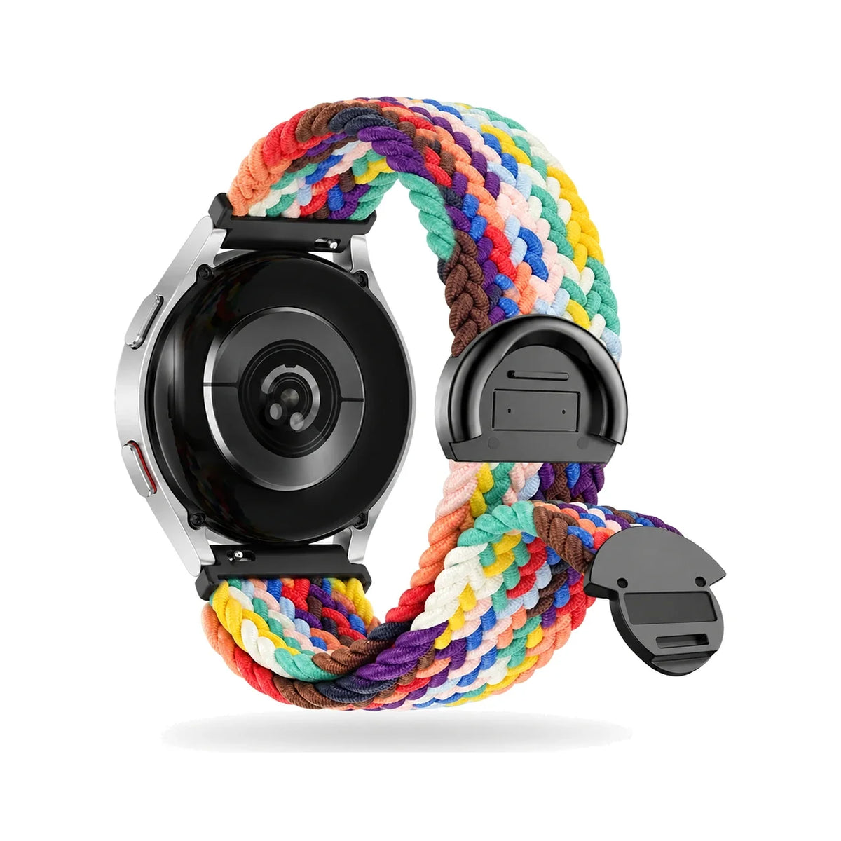 Pletený nylonový remienok Natte dúhový, otvorené magnetické zapínanie – Garmin Quick Release 22 mm