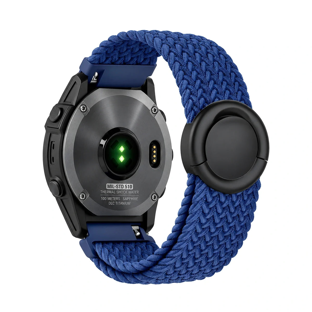 Natte nylonový pletený remienok, bleu orage, pohľad zozadu - Garmin Quick Release 22mm