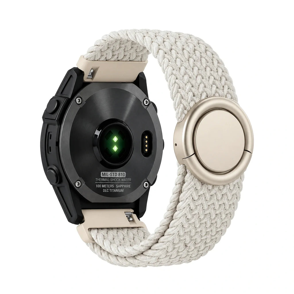 Natte nylonový pletený remienok, lumière stellaire, pohľad zozadu - Garmin Quick Release 22mm