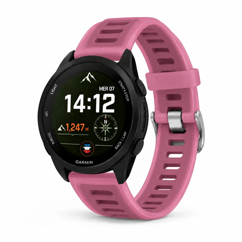 Prism silikoninė pusiau skaidri laikrodžio apyrankė, purpurinė, vaizdas iš priekio - Garmin Quick Release 22 mm | Clipz-it