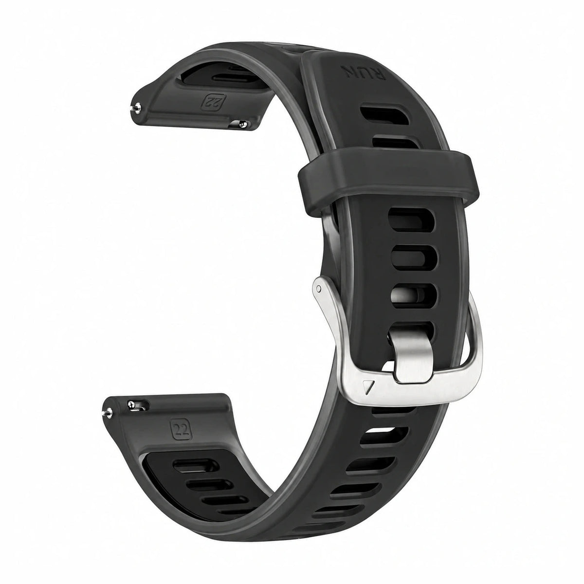 Prism silikoninė pusiau skaidri laikrodžio apyrankė, juoda - Garmin Quick Release 22 mm | Clipz-it