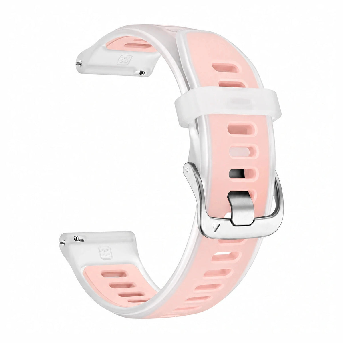 Prism silikoninė pusiau skaidri laikrodžio apyrankė, rožinė - Garmin Quick Release 22 mm | Clipz-it