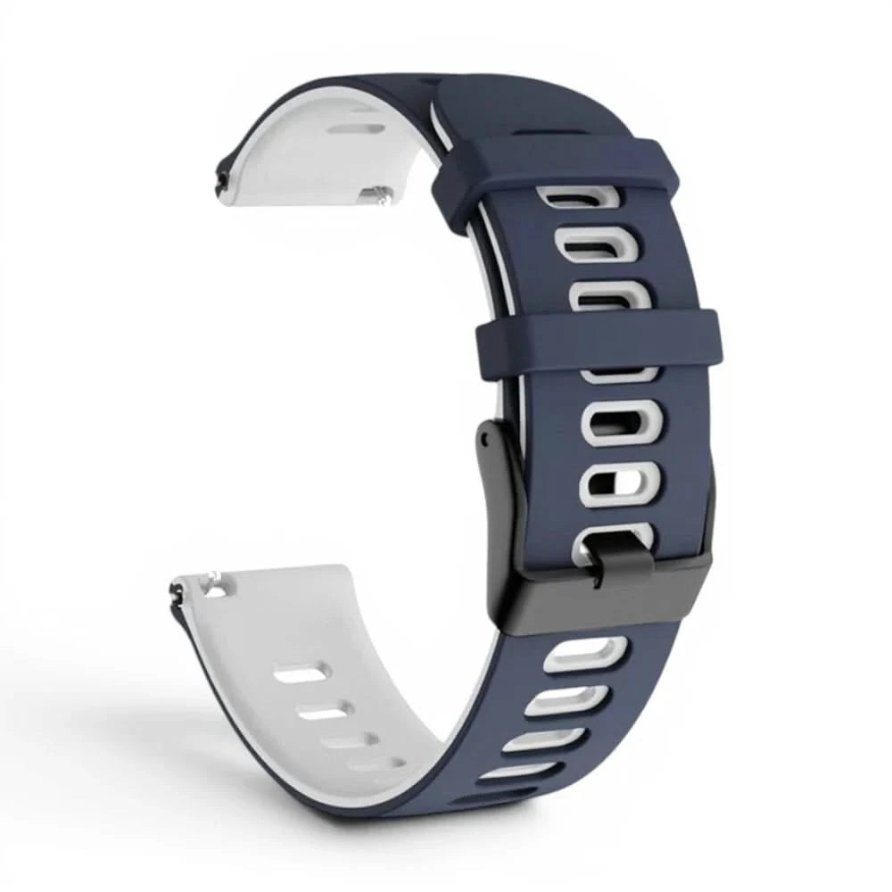 Bracelet Rhythm silicone bleu, vue de profil - Garmin Quick Release 22mm | Clipz-it