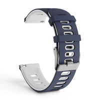 Bracelet Rhythm silicone bleu, vue de profil - Garmin Quick Release 22mm | Clipz-it