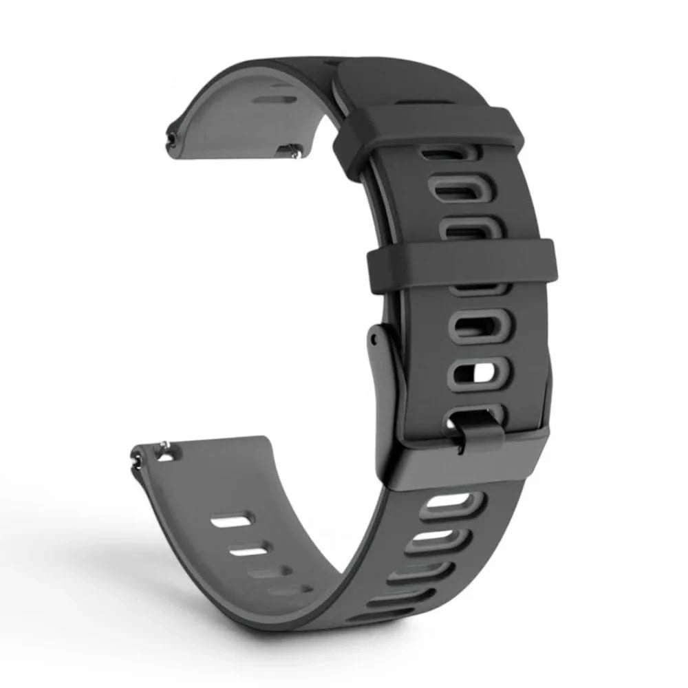Bracelet Rhythm silicone noir, vue de profil - Garmin Quick Release 22mm | Clipz-it