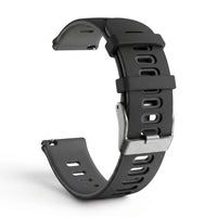 Bracelet Rhythm silicone noir, vue de profil - Garmin Quick Release 22mm | Clipz-it