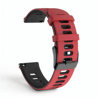 Bracelet Rhythm silicone rouge, vue de profil - Garmin Quick Release 22mm | Clipz-it