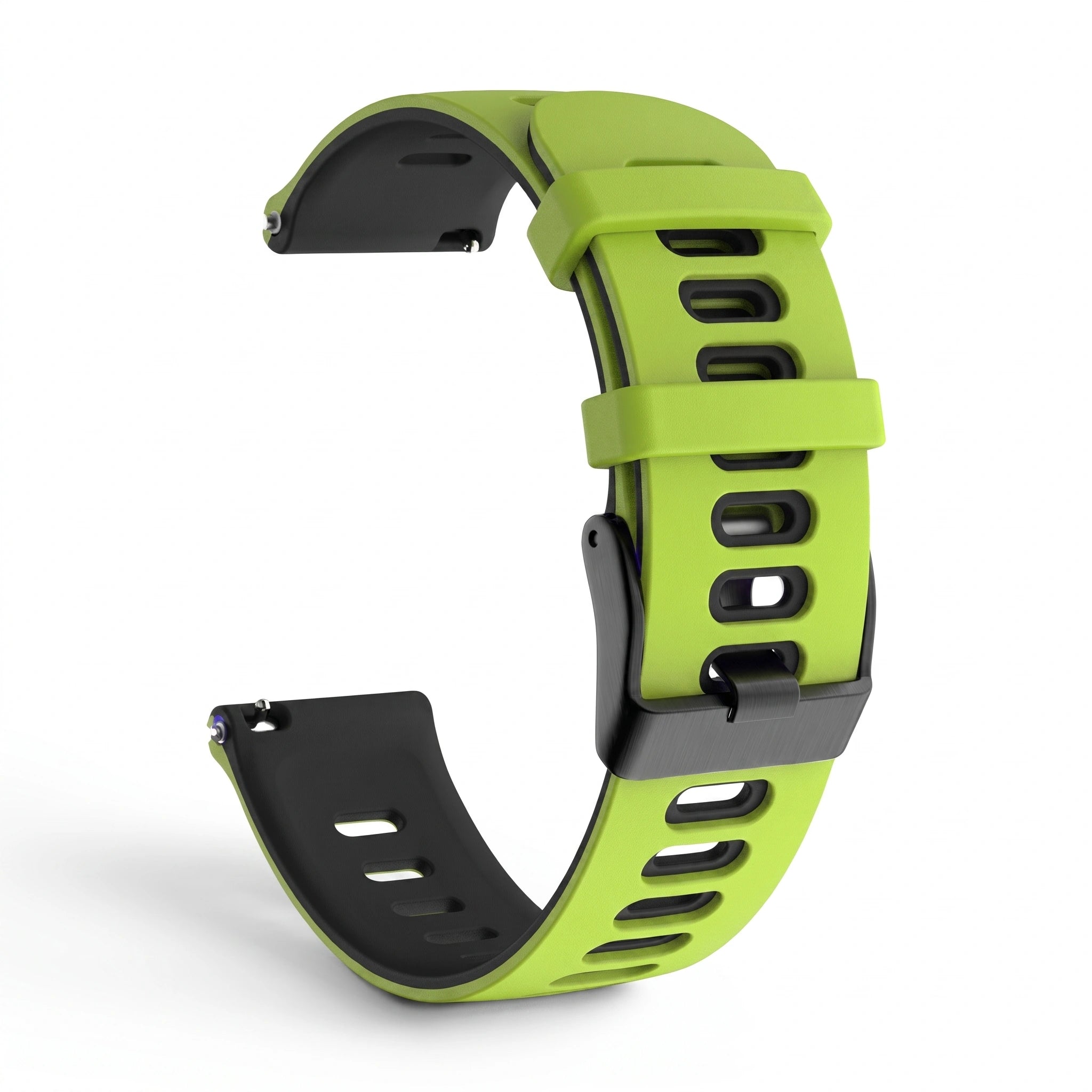 Bracelet Rhythm silicone vert, vue de dos 2 - Garmin Quick Release 22mm | Clipz-it