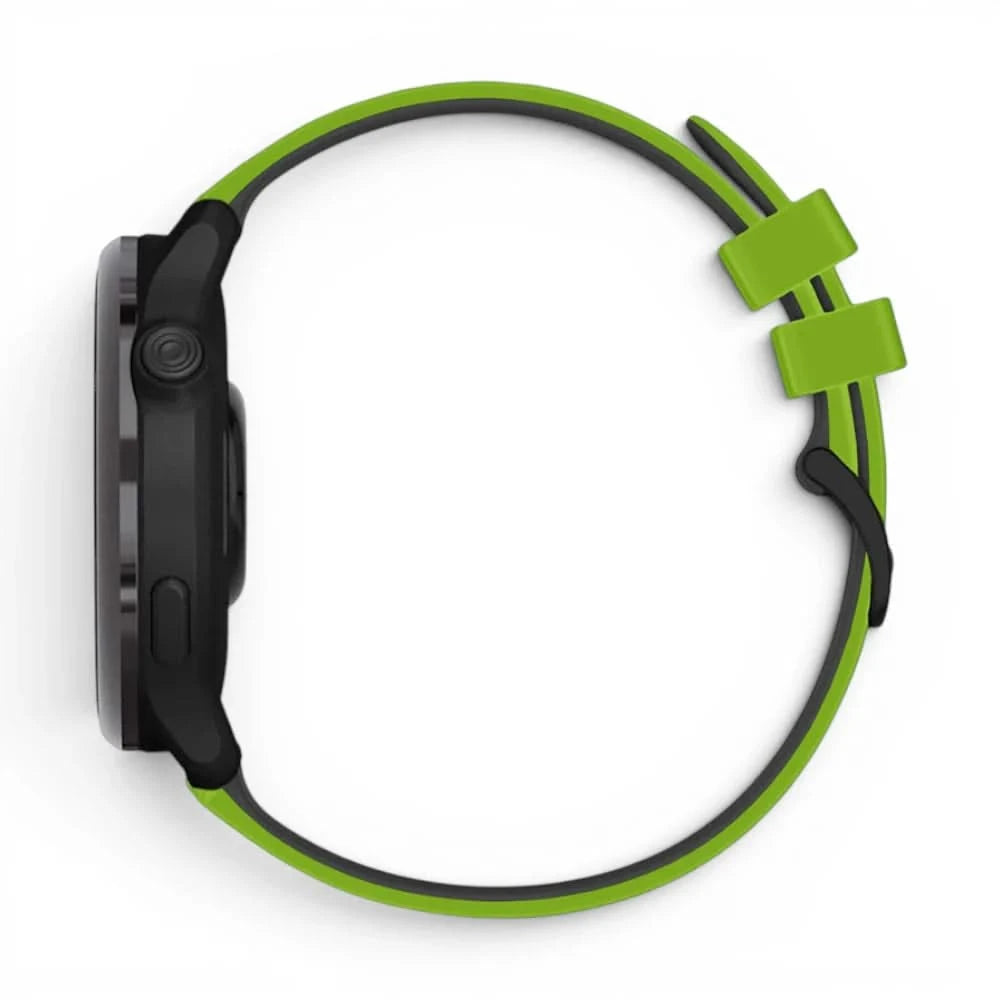 Bracelet Rhythm silicone vert, vue de dos - Garmin Quick Release 22mm | Clipz-it
