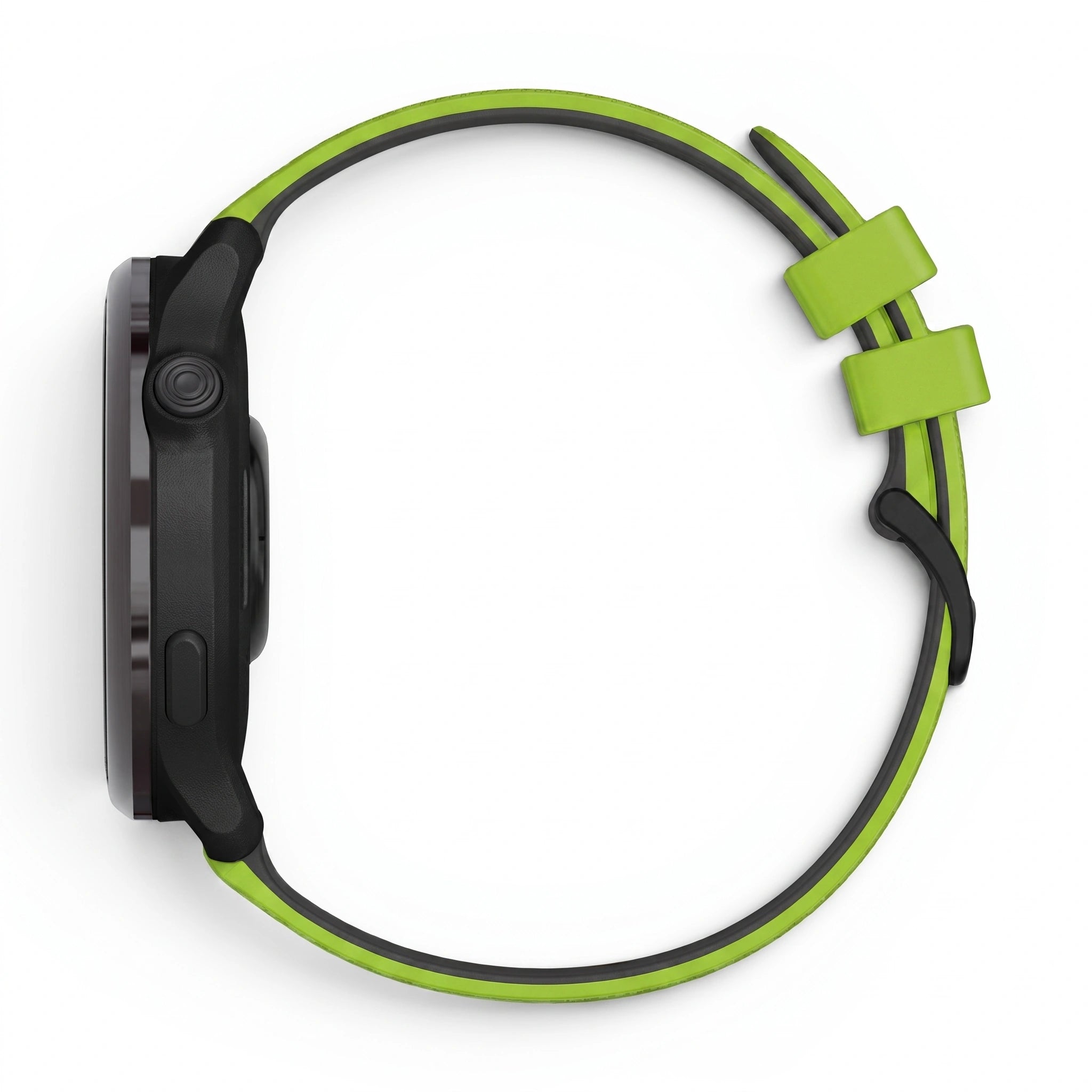 Bracelet Rhythm silicone vert, vue de dos - Garmin Quick Release 22mm | Clipz-it