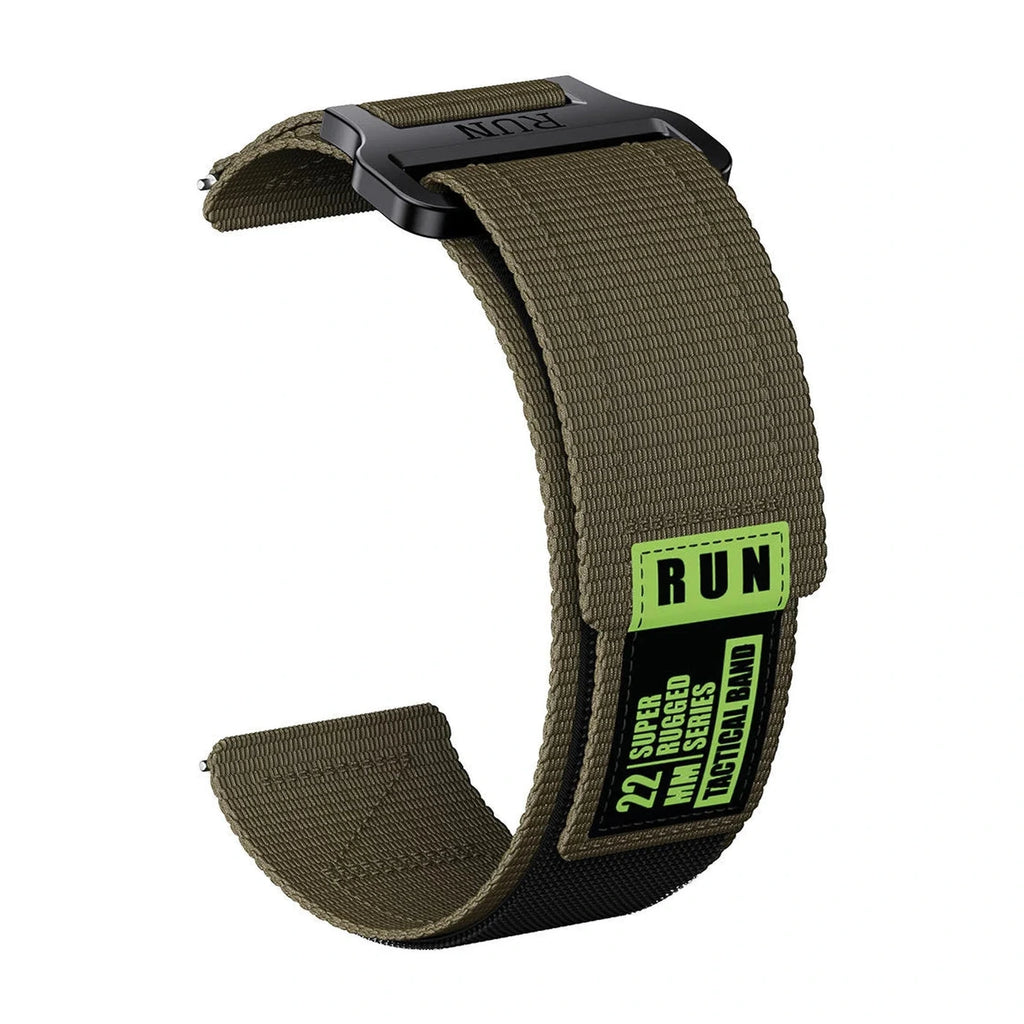 Bracelet Rugged nylon tactique kaki - Garmin Quick-Release 22mm | Clipz-it