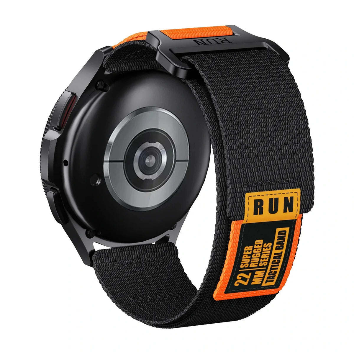 Bracelet Rugged nylon tactique noir, vue 2 - Garmin Quick-Release 22mm | Clipz-it