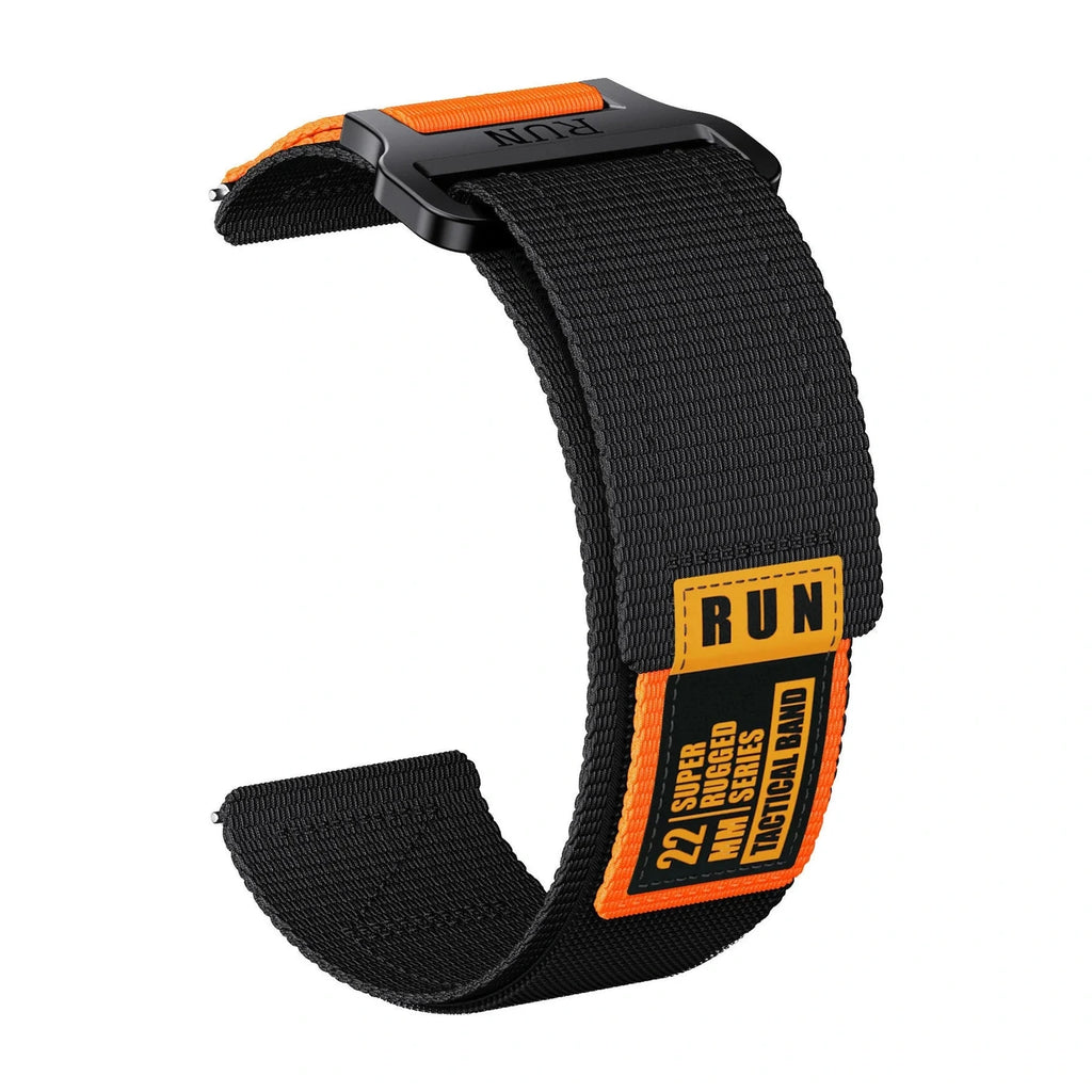 Bracelet Rugged nylon tactique noir, vue 3 - Garmin Quick-Release 22mm | Clipz-it