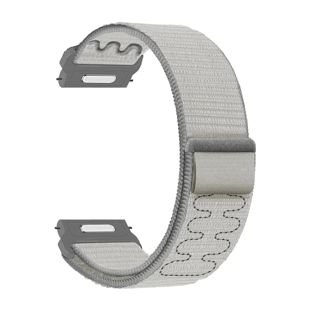Urrem Weave i flettet nylon, grå, set fra siden - Garmin Quick Release 22 mm | Clipz-it