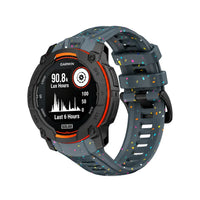Lumen silicone strap, slate blue, front view - Garmin Quick Release 26mm