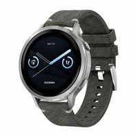Bracelet Camden daim nubuck kaki - Garmin Quick-Release | Clipz-it