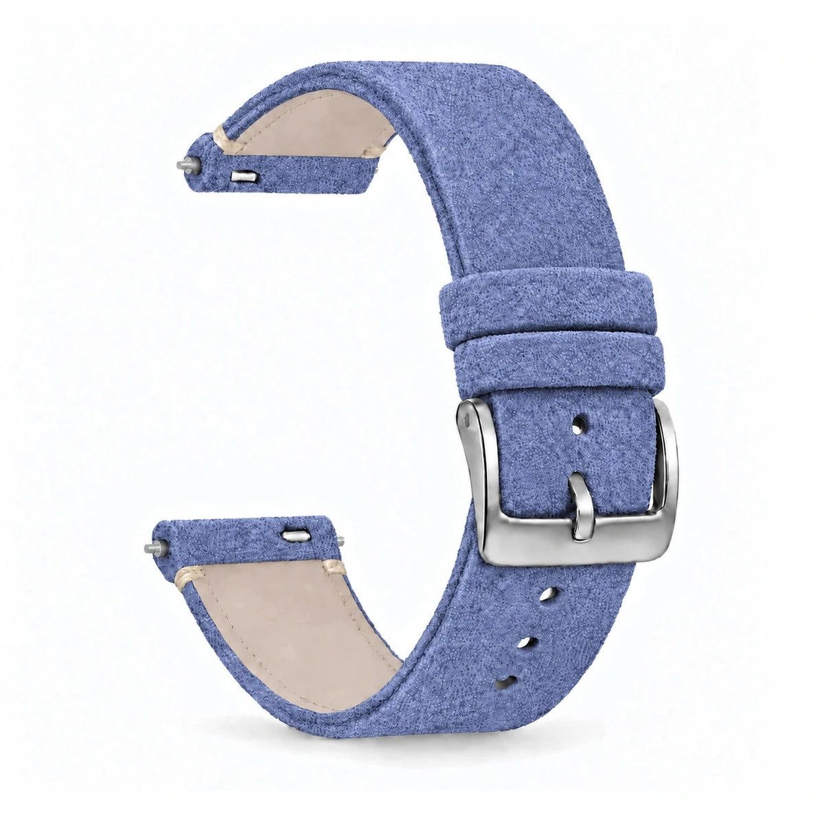 Bracelet Camden daim nubuck mauve, vue de face 2 - Garmin Quick-Release | Clipz-it