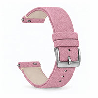 Bracelet Camden daim nubuck rose pale, vue de face 2 - Garmin Quick-Release | Clipz-it