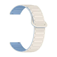 Bracelet Pulse silicone magnetique blanc / bleu, vue 3 - Garmin Quick-Release | Clipz-it