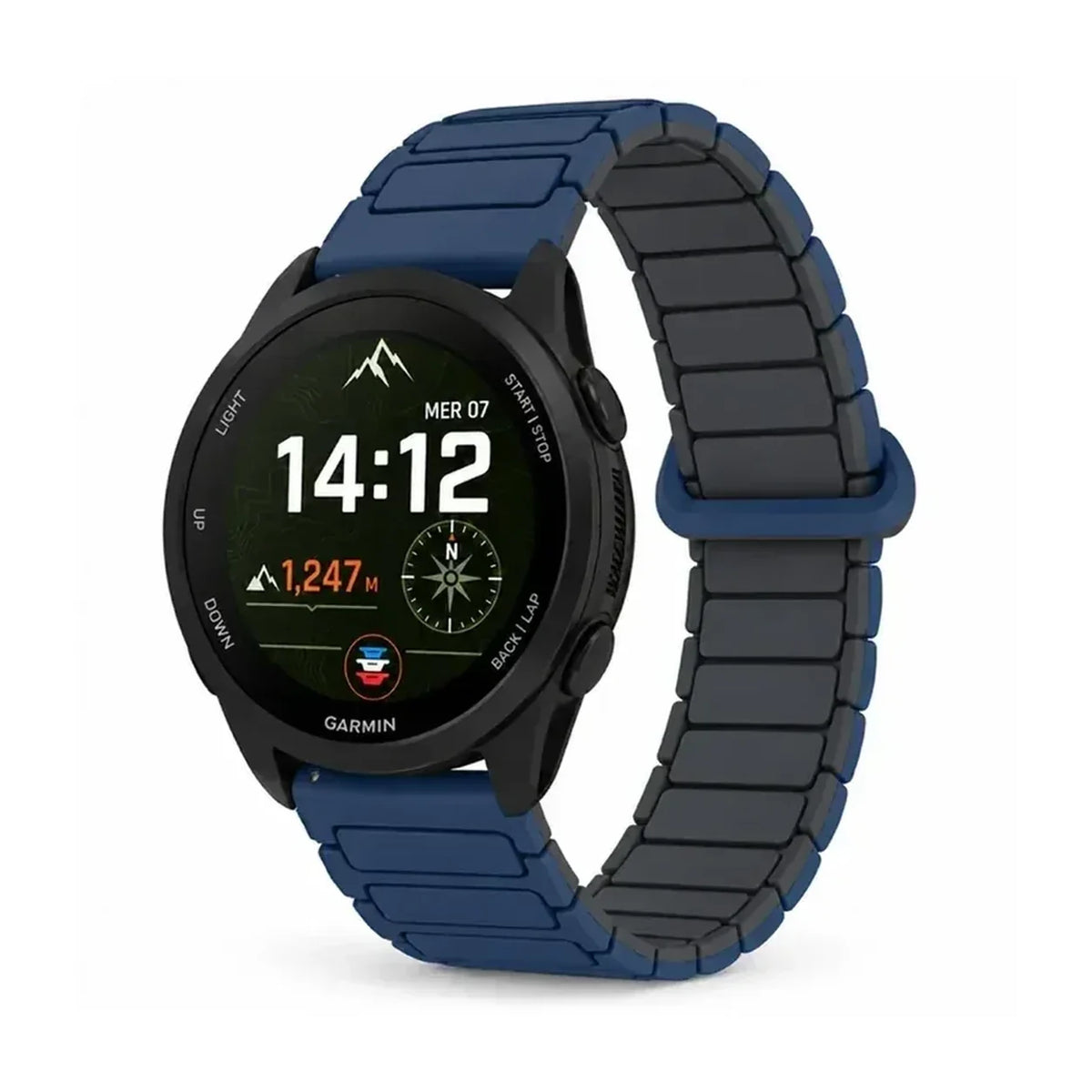 Bracelet Pulse silicone magnetique bleu nuit - Garmin Quick-Release | Clipz-it