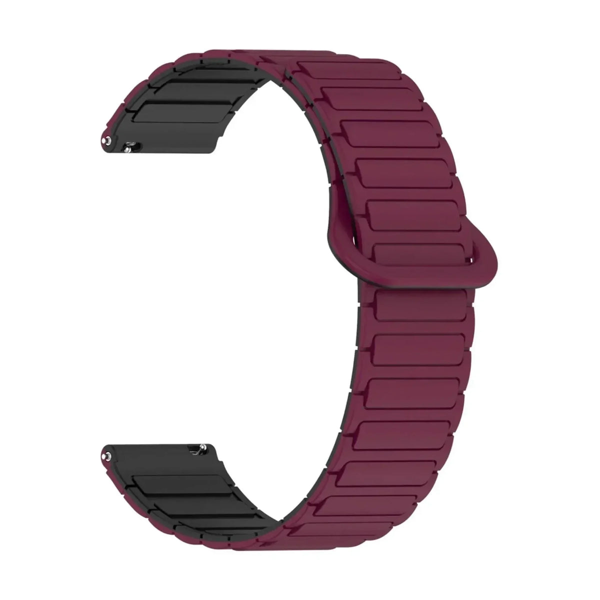 Bracelet Pulse silicone magnetique bordeaux, vue 3 - Garmin Quick-Release | Clipz-it